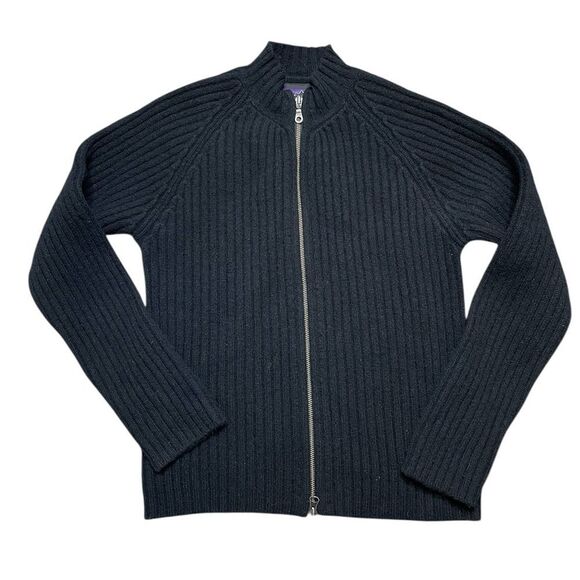 PATAGONIA Wool Zip Up Sweater Black Women's Size Medium - Picture 1 of 6